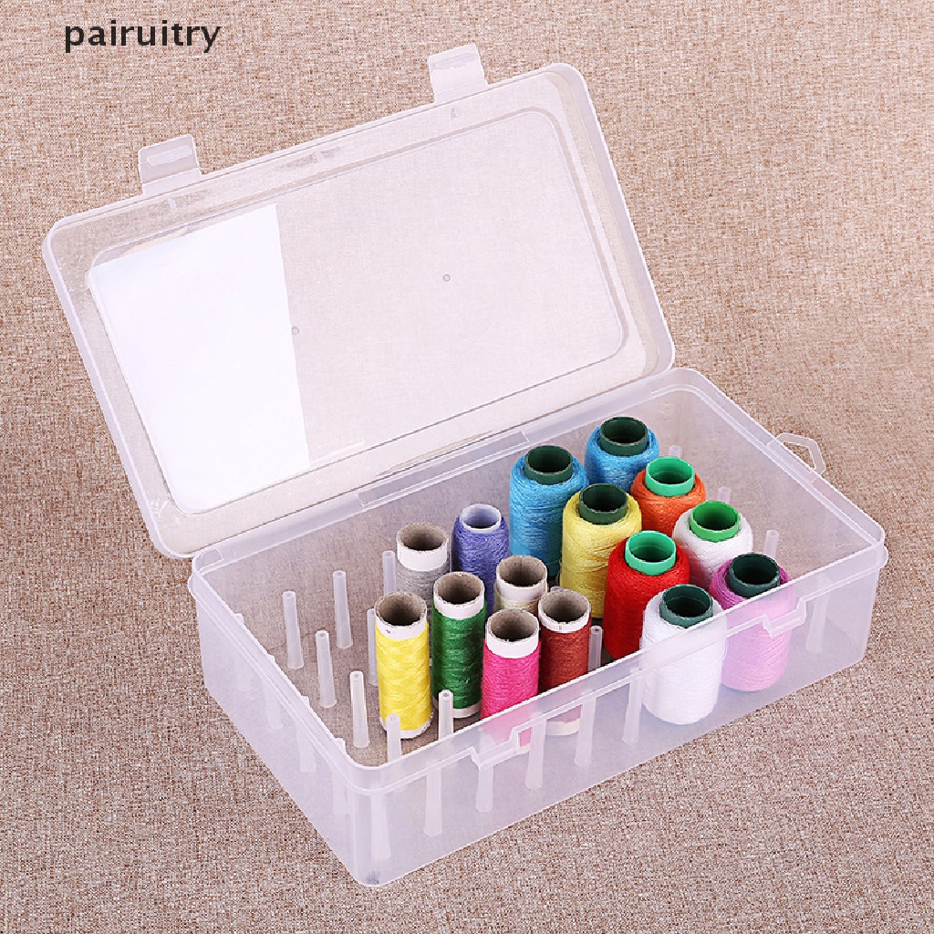 Prt Kotak Penyimpanan Benang Jahit 42buah Spul Bobbin Carry Case Wadah Holder Craft Spool Organizing Case Sewing Storage Box PRT