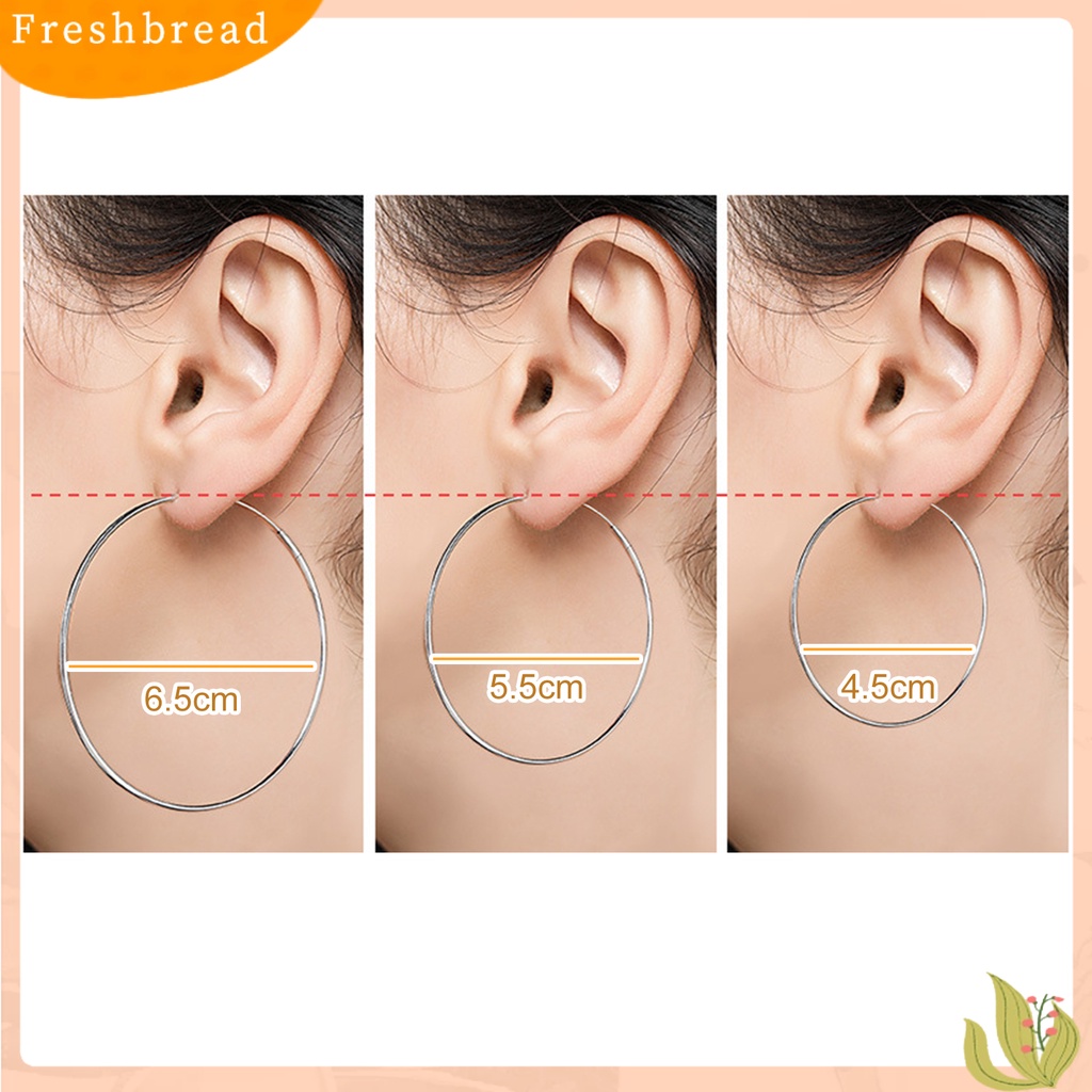 &lt; Freshbread &gt; 1pasang Anting Hoop Berlebihan Tekstur Belah Ketupat Lingkaran Besar Geometris Kilau Terang Wanita Gadis Anting Bulat Pesona Perhiasan Dekorasi Hadiah Untuk Perjamuan