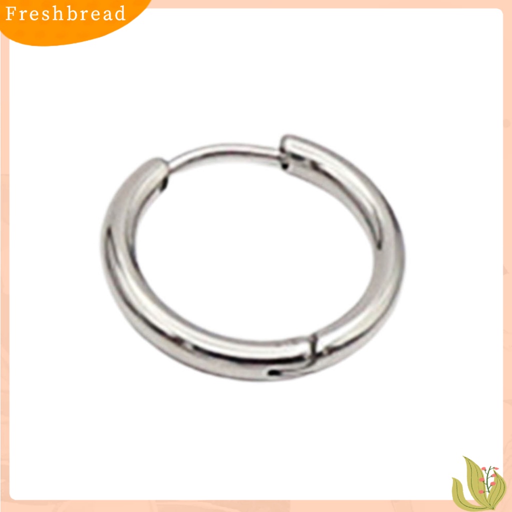 &lt; Freshbread &gt; 1Pc Unisex Anting Hoop All-match Perhiasan Aksesori Tusuk Bulat Anting Sederhana Untuk Belanja