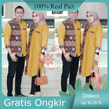 Couple Irwansyah Batik Pasangan Sarimbit Couple Baju Capel Keluarga Kemeja Dan Gamis Maxy UKURAN XL 