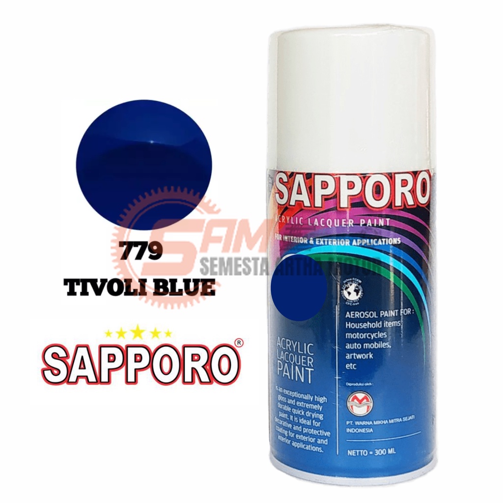 

Pilox Sapporo Tivoli Blue 779 Cat Semprot 300ml Aerosol Biru Colour Spray Pilok