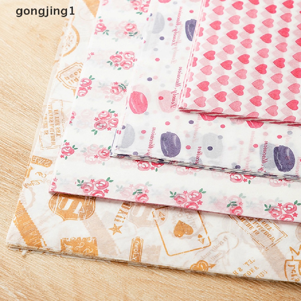 Ggg 50Pcs Kertas Wax Pembungkus Makanan Wrapping Paper Food Grade Grease Paper Alat Baking ID