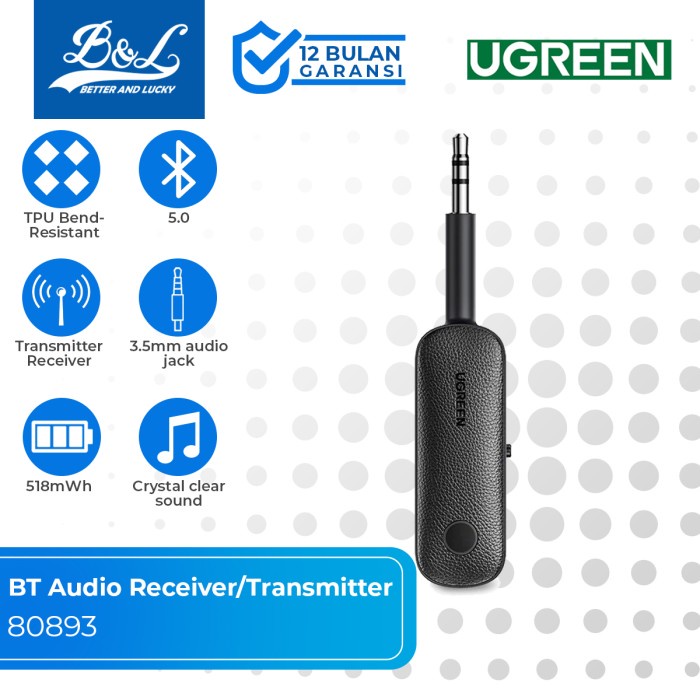 UGREEN 80893 Wireless Audio Receiver & Transmitter Bluetooth 5.0