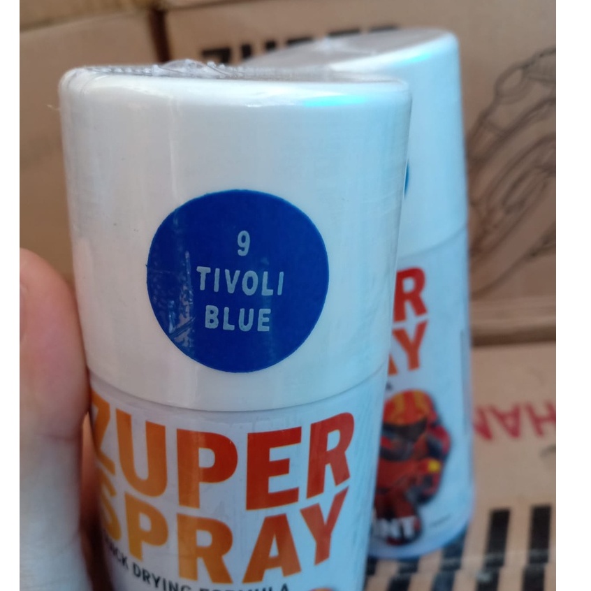 Zuper Spray Paint Pilok Pilox Warna Tivoli Blue / Biru (P 9) 150cc/150ml)