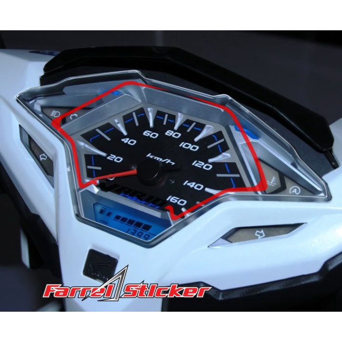 stiker Anti Gores Spido Vario 125 150 Led old Speedomete super glossy - Hitam