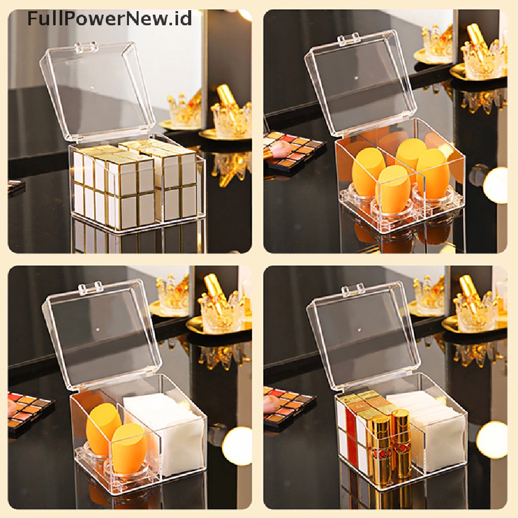 Power Acrylic Makeup Brush Holder Organizer Tempat Kosmetik Wadah Penyimpanan Bibir ID