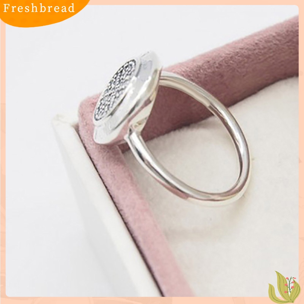 {In Stock} Wanita Fashion Plating Berlian Imitasi Bertatahkan Jari Cincin Perhiasan Pesta Hadiah Pernikahan