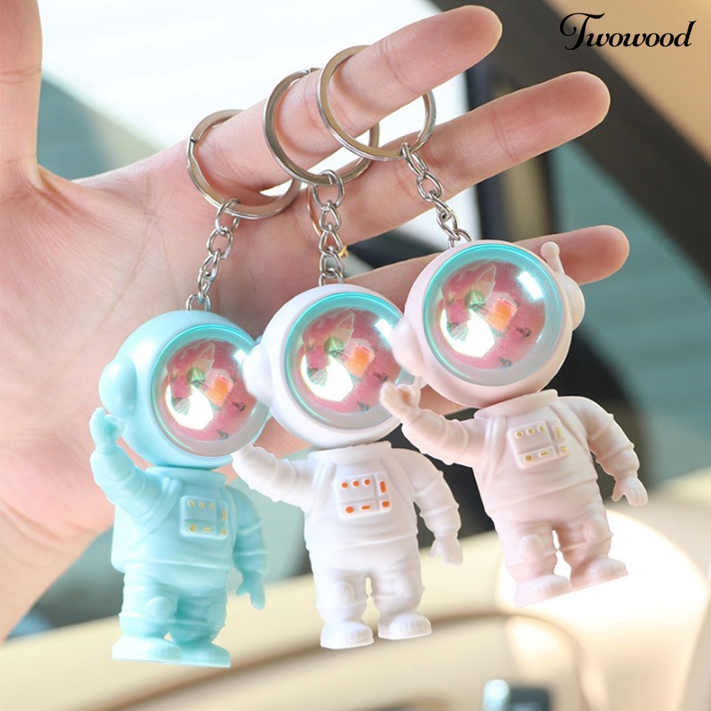 Twowood Gantungan Kunci Bercahaya Sudut Kepala Yang Dapat Diganti Baterai Efek Romantis Hias Aplikasi Lebar Alat Peraga Tembak ABS Sunset Astronot Lampu Cahaya Keychain Untuk Pasangan