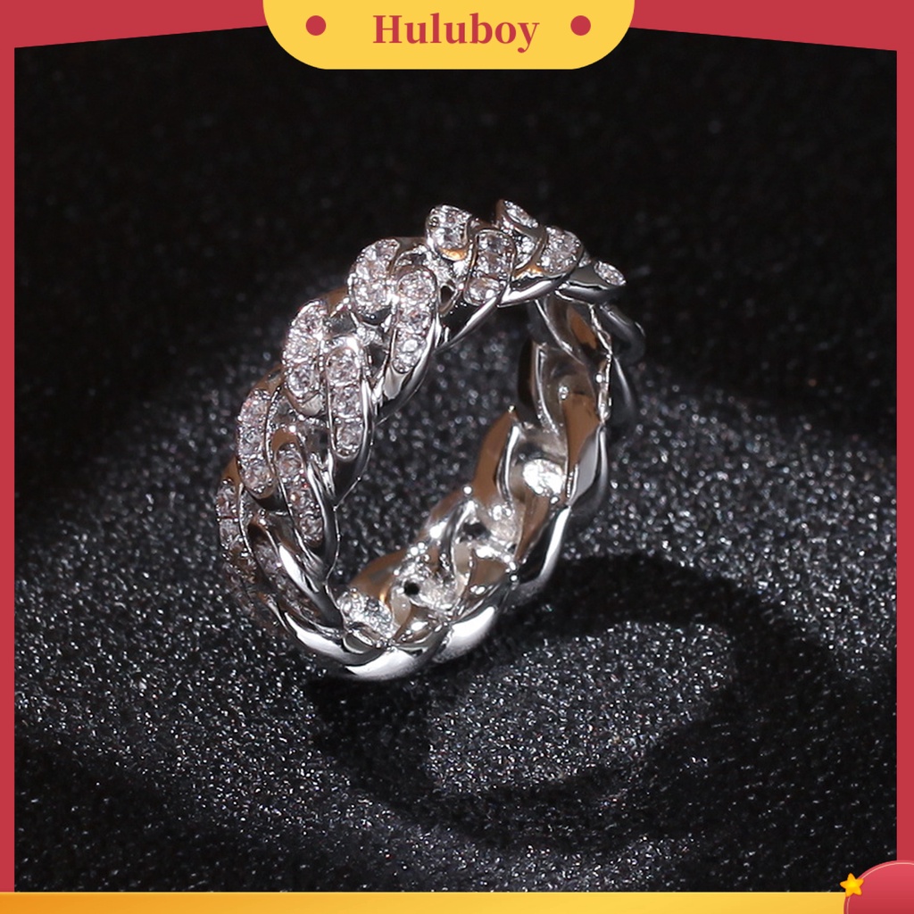 {Ready Stock} Fashion Memutar Cincin Kreatif Perhiasan Cincin Cubic Zirconia Alloy Finger Ring Untuk Hadiah