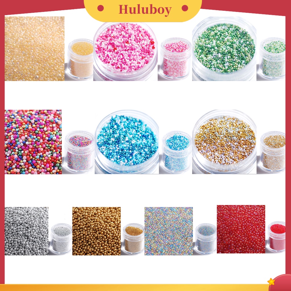 {In Stock} 1botol Manik-Manik Kaviar Kuku Bersinar Berwarna Tidak Berpori Manik Kaca Mini DIY Aksesoris Nail Art Micro Beads Kalung Phone Case Dekorasi Perlengkapan Manicure