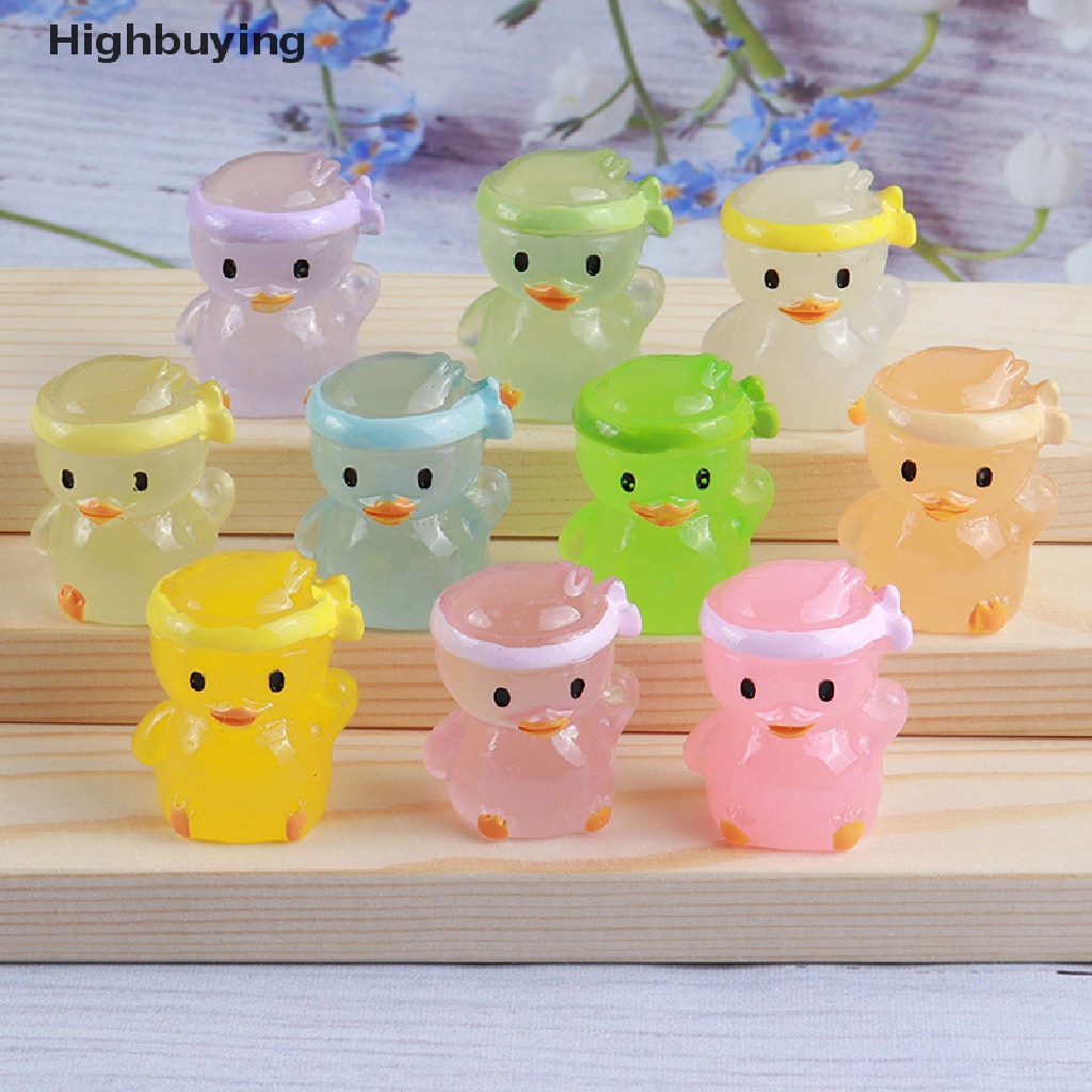 Hbid Resin Bercahaya Kartun Mini Mainan Miniatur Diy Accessorie Craft Untuk Perhiasan Pesona Liontin Pasokan Glow In The Dark Art Dekorasi Glory