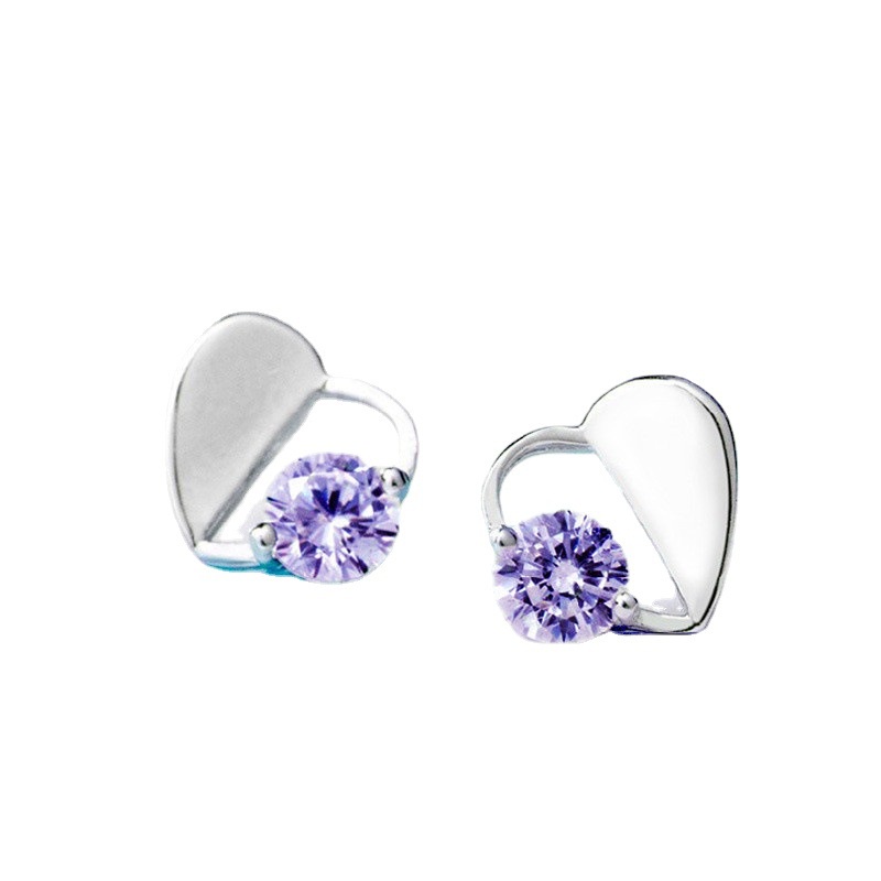 Goldkingdom Aksesoris Perhiasan Fashion Ready Stock Anting-Anting Pejantan Berlapis Perak Dengan Anda Dalam Hati Wanita Berbentuk Hati Anting-Anting High-end