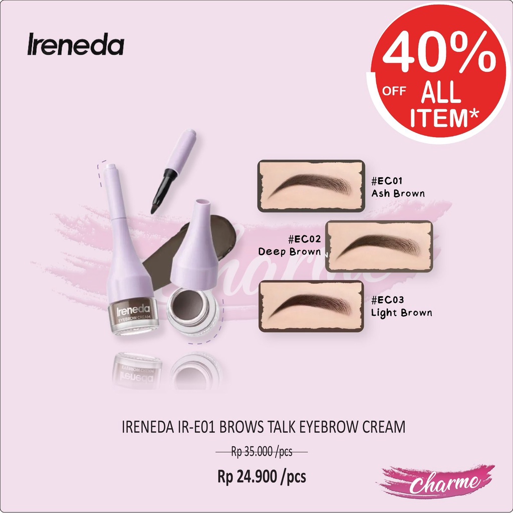 (READY &amp; ORI) IRENEDA Brows Talk Eyebrow Cream IR-E01