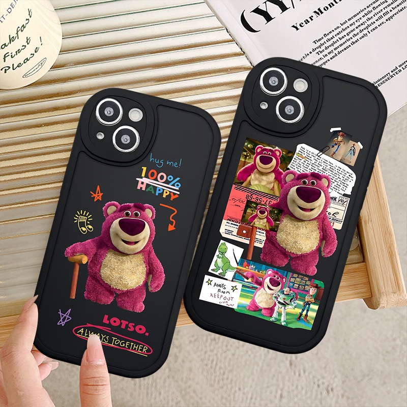 Casing Infinix Hot 10s 11s 10 11 10T 9 Play Infinix Smart 6 5 Note 8 Hot 10 Lite Cartoon Cute Strawberry Bear Lovely Lotso Couple Soft Cover