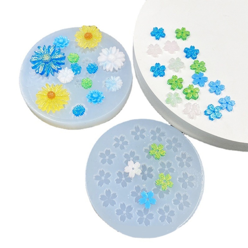 Siy Bunga Cetakan Silikon Anting Unik Cetakan Resin Neckalce Liontin Silicone Mold DIY Perhiasan Casting Cetakan Gantungan Kunci M