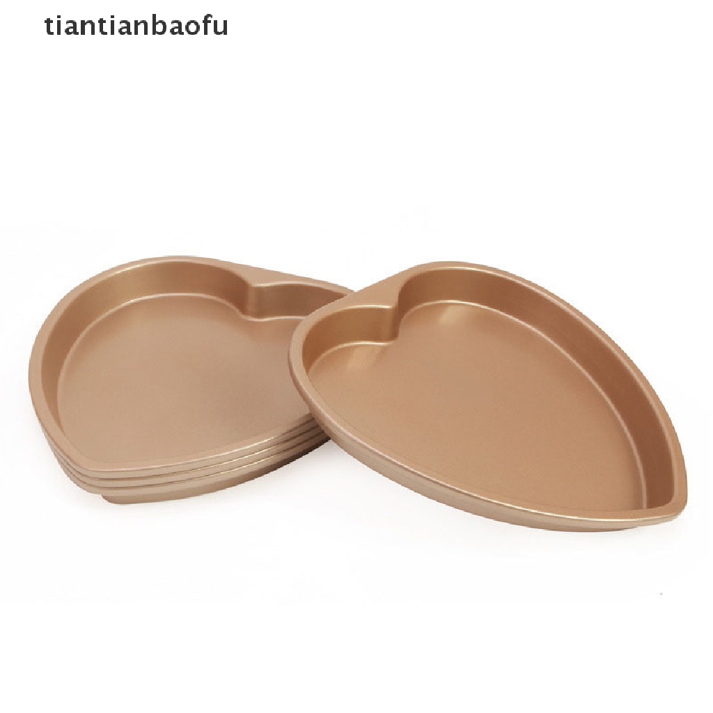 [tiantianbaofu] 1pc 8inci Berbentuk Hati Cookie Pan Heart Cake Pan Baja Karbon Pizza Pan Butik