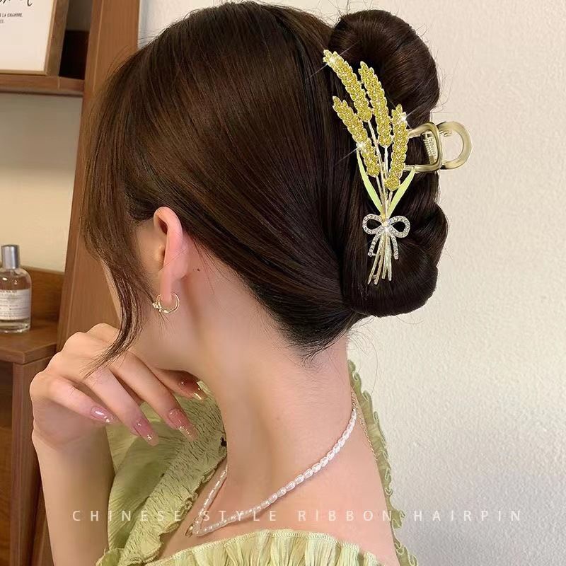 Jepit Rambut Korea Jedai Zirkon Padi Wanita Elegan MoTIF Baru Original Import