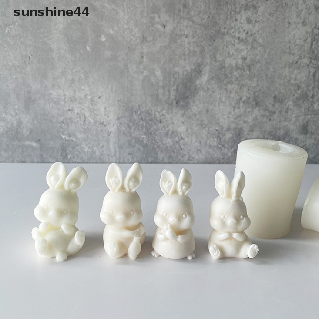 Sunshine Easter Cute Rabbit Silicone Mold DIY Cetakan Kue Coklat Dekorasi Kue ID