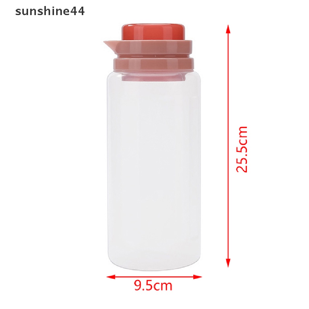 Sunshine 1.5L Toples Makanan Plastik Kue Kering Dapur Sealed Kaleng Dengan Bijian Cangkir Graduated ID