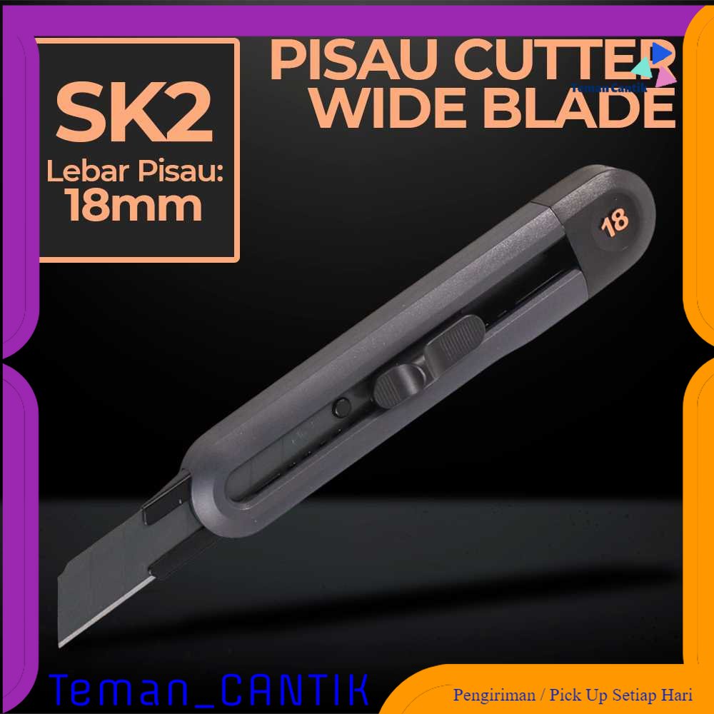 

TC - ATK Deli Pisau Cutter Wide Blade SK2 18 mm - HT4018
