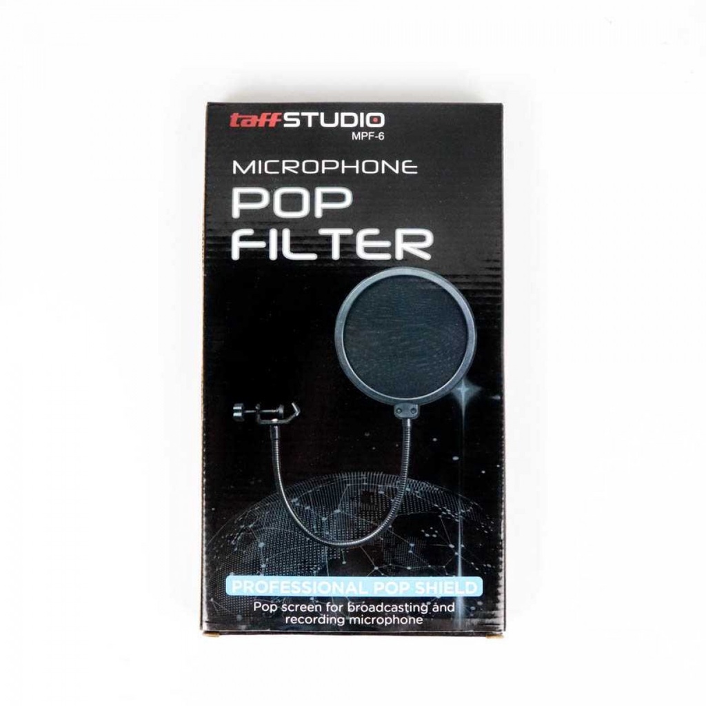 Filter Mikrofon Microphone Penyaring Suara Dual Layer 130mm Flexible