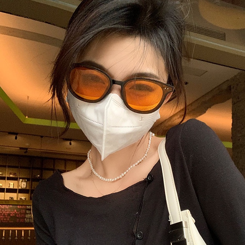 Papaozhu Trendy Lensa Coklat Hitam Square Frame Sunglasses Untuk Wanita Pria Chic Perlindungan UV Warna Kepribadian Mengemudi Kacamata Aksesoris Harian
