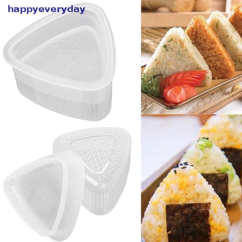 [happy] 2pcs DIY Cetakan Sushi Onigiri Rice Ball Food Press Form Sushi Mold Cetakan Alat DIY [ID]