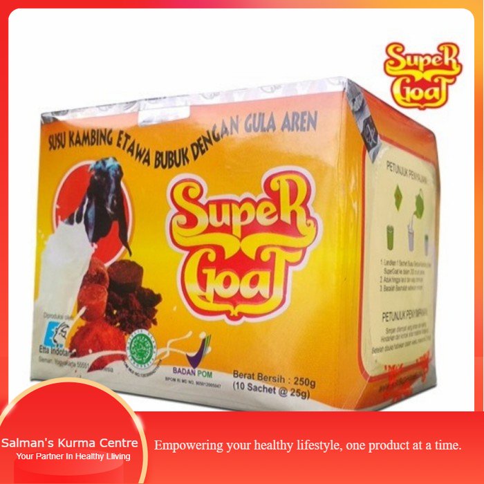 

SKC :SUPER GOAT Susu Kambing Etawa Bubuk Plus Gula Aren ISI 10 Sachet