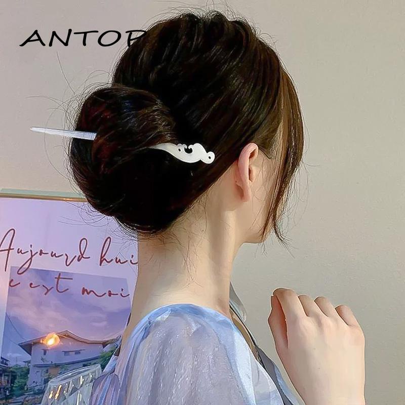 【antop】Gaya Cina Baru Elegan Retro Hadiah Han PakaianGadis Serbaguna Asam Asetat Jepit Rambut Aksesoris Pakaian Sederhana DIY Jepit Rambut