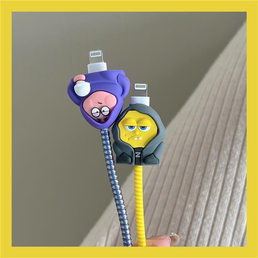 Pelindung Charger Spongebob13 Untuk IPhone 14kabel Data18/20W Fast Charging Untuk 12Pro