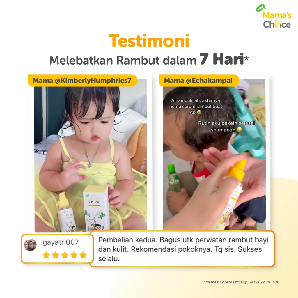 Penumbuh Rambut Bayi | Baby Hair Vitamin Lotion Mama's Choice  - minyak vitamin rambut bayi dan anak