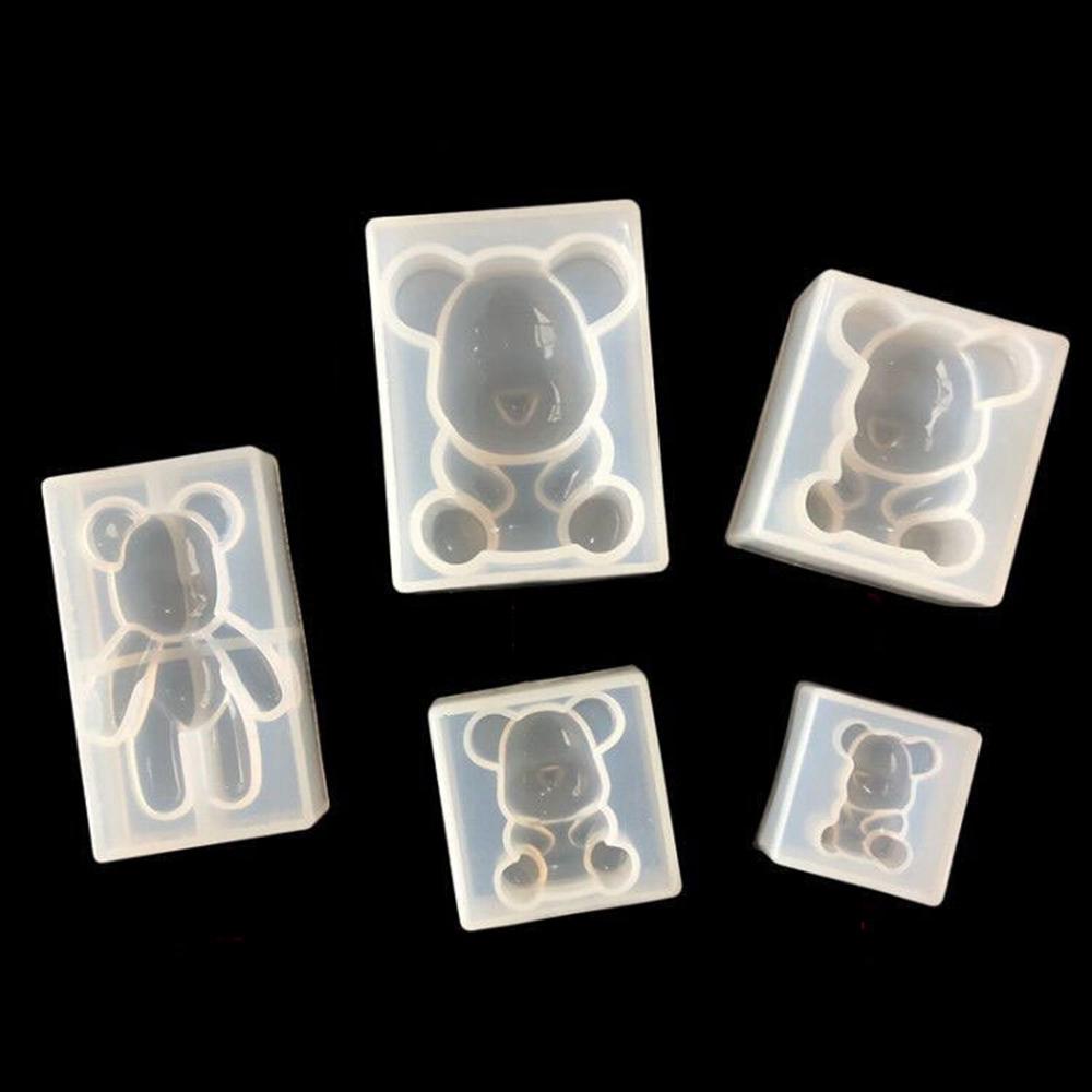 [Elegan] Cetakan Beruang DIY Fashion Mainan Anak Silikon Untuk Pengecoran Resin Dapur Gadget Gantungan Kunci Dekorasi