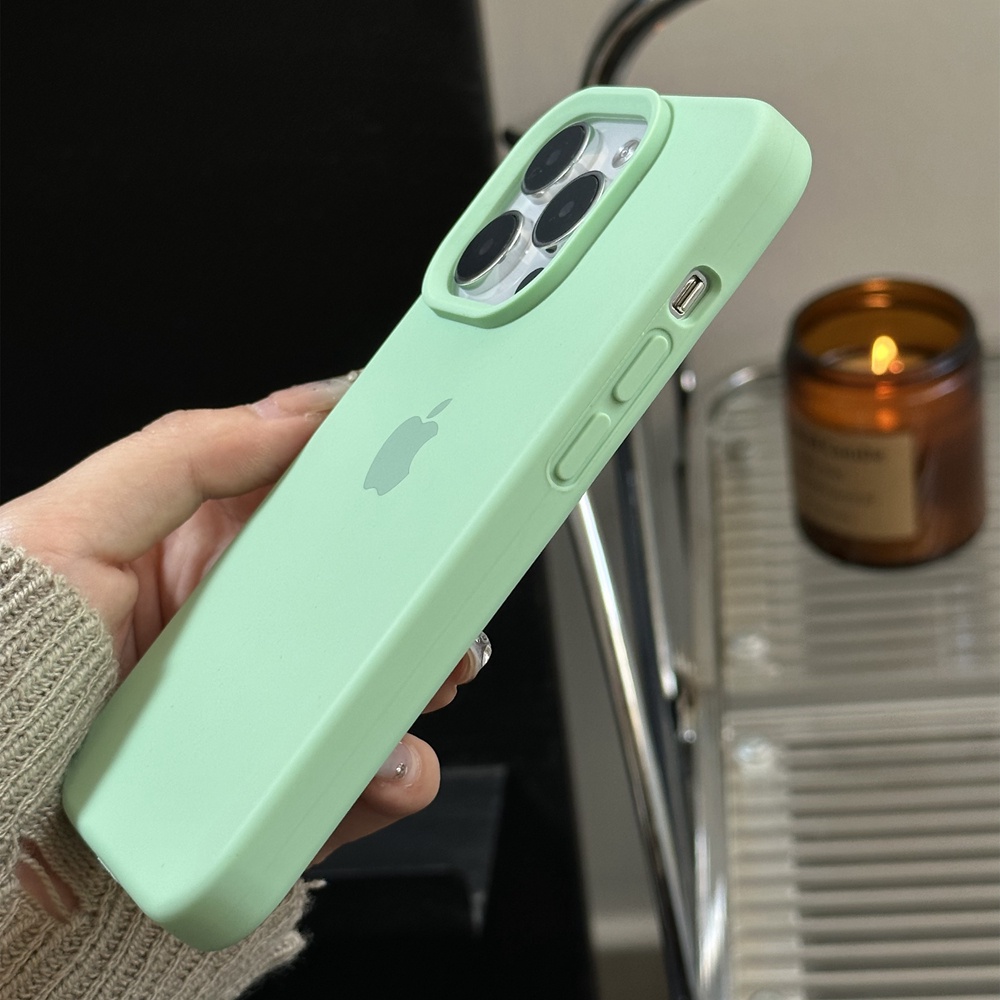 IPHONE Casing Silikon Cair Warna Permen Untuk Iphone11 12 Pro Max13 14 Pro Max Casing Iphone14 Plus Soft Full Cover Shockproof Soft Case