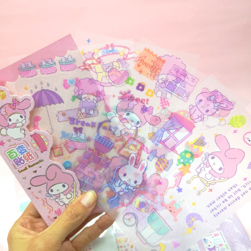 (4LEMBAR) STIKER SANRIO DOFF BLINK BLINK / STICKER CINNAMOROLL KUROMI MELODY