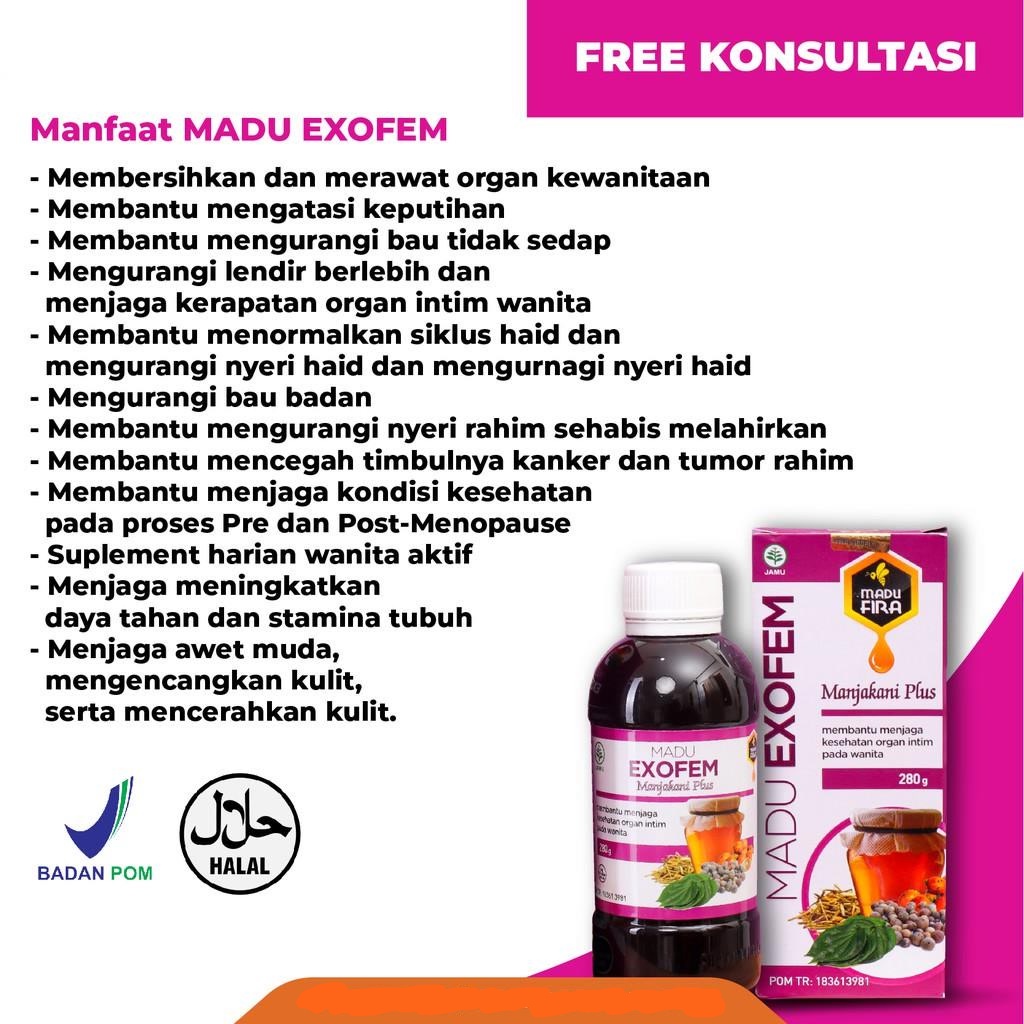 Madu Exofem Obat Herbal Manjakani Keputihan Nyeri Haid Bau Tidak Sedap Original