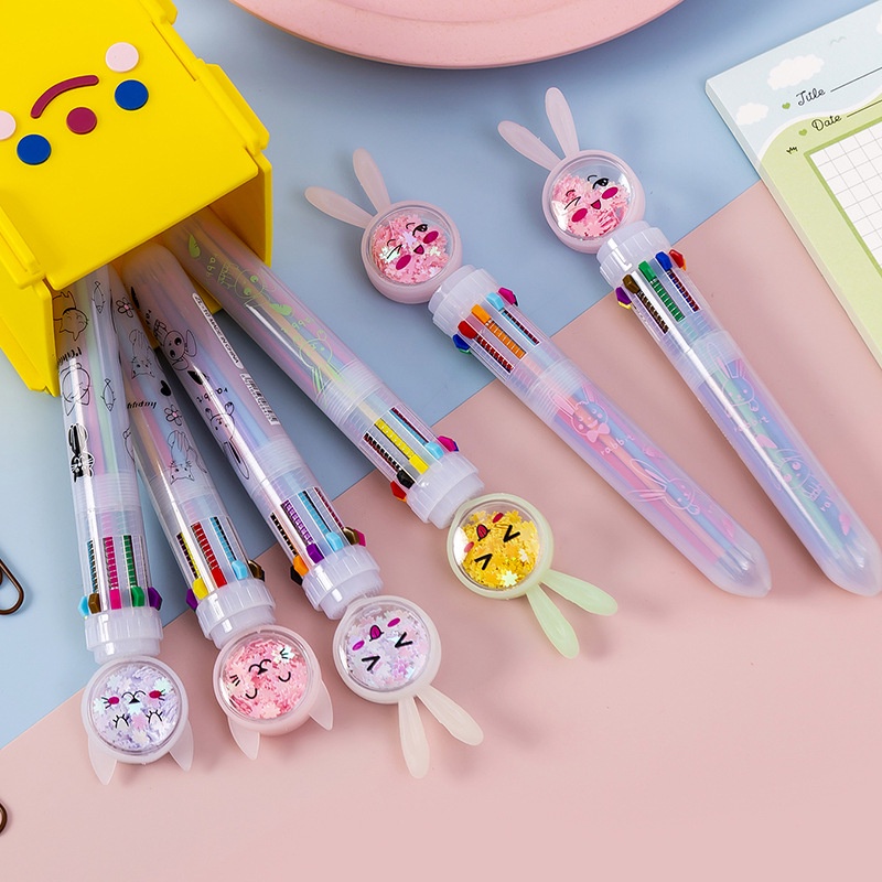 RRNS 200 Pulpen 10 Warna Bermotif Lucu Bulpen Anak-Anak