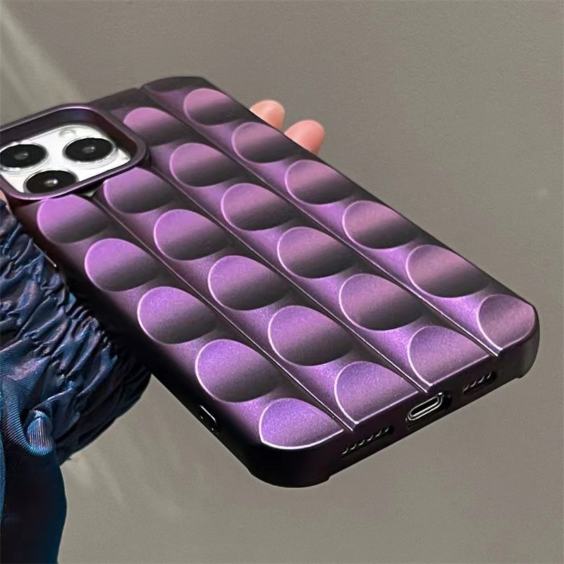 IPHONE Casing Ponsel Electroplating Gelombang Melengkung Unggulan Baru Iphone11 12 13 14 Pro Max Shockproof Case Cover