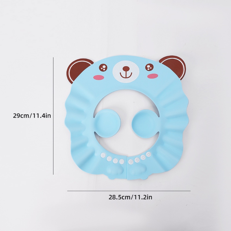 Topi Mandi Bayi Mandi Keramas Dapat Disesuaikan Kartun Pelindung Mata Cuci Topi Kepala Perawatan Bayi Cuci Rambut Pelindung Telinga Shower Cap Untuk 0-6 Tahun Anak-Anak