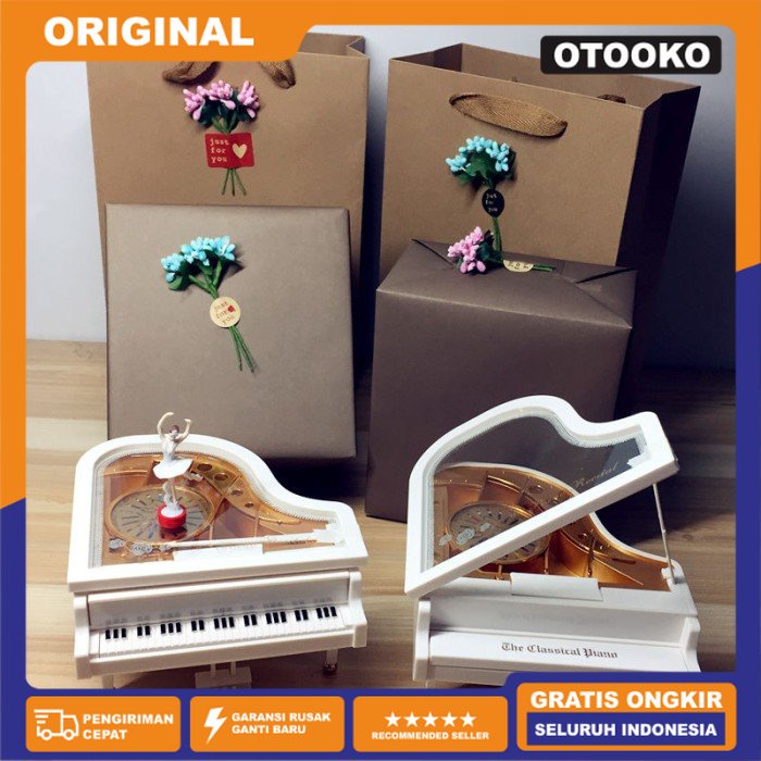 Pajangan Kotak Musik Music Box Piano Ballerina The Classical Piano