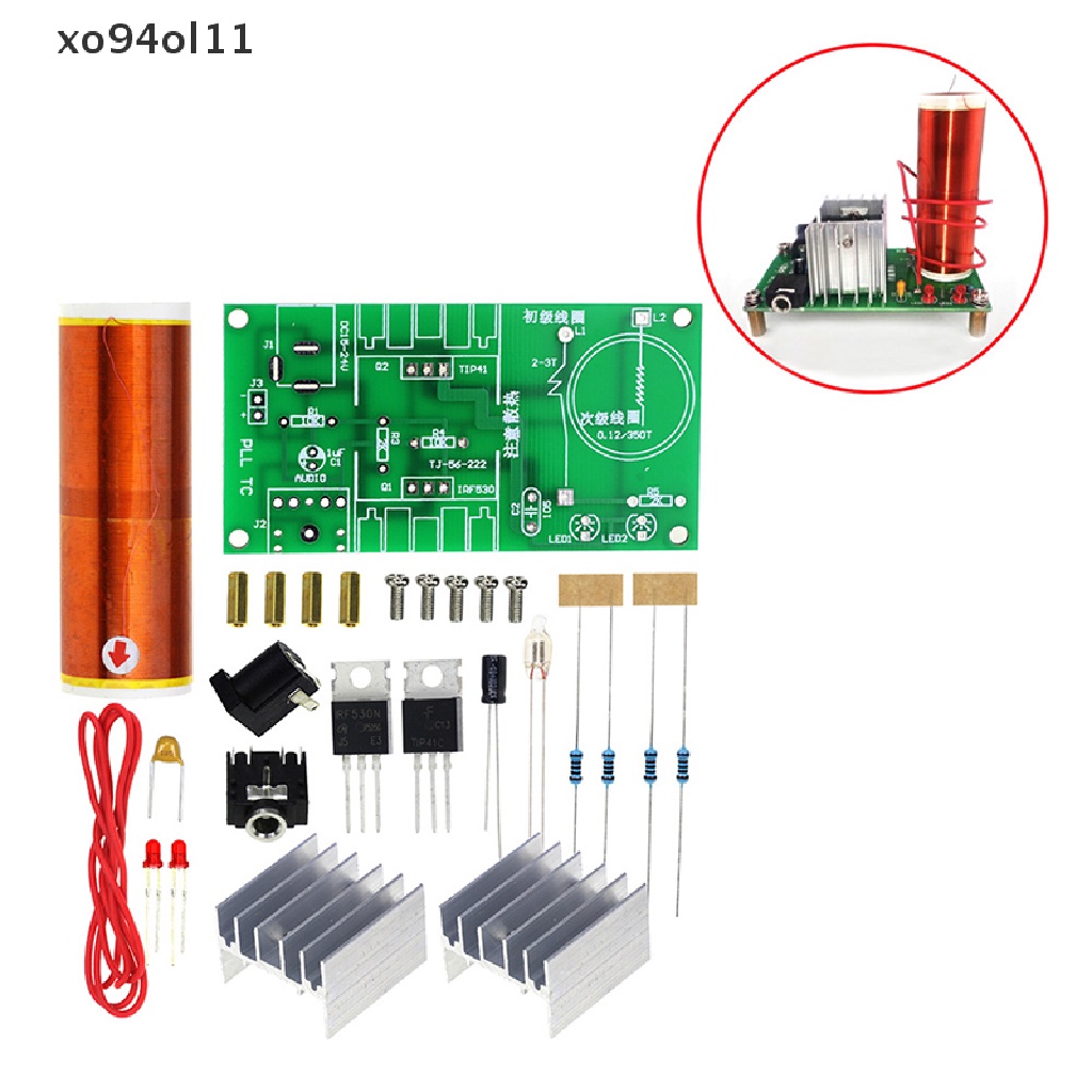 Xo DIY Kit Mini Tesla Coil Plasma Speaker Set Proyek Musik Lapangan Elektronik Part OL