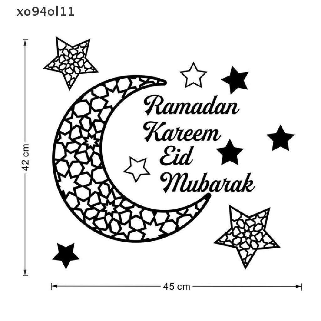 Xo Ramadhan Stiker Dinding Bulan Bintang Lentera DIY Wall Decal Kareem Ramadan Dekorasi Untuk Rumah Muslim Islami Mural Eid Mubarak OL