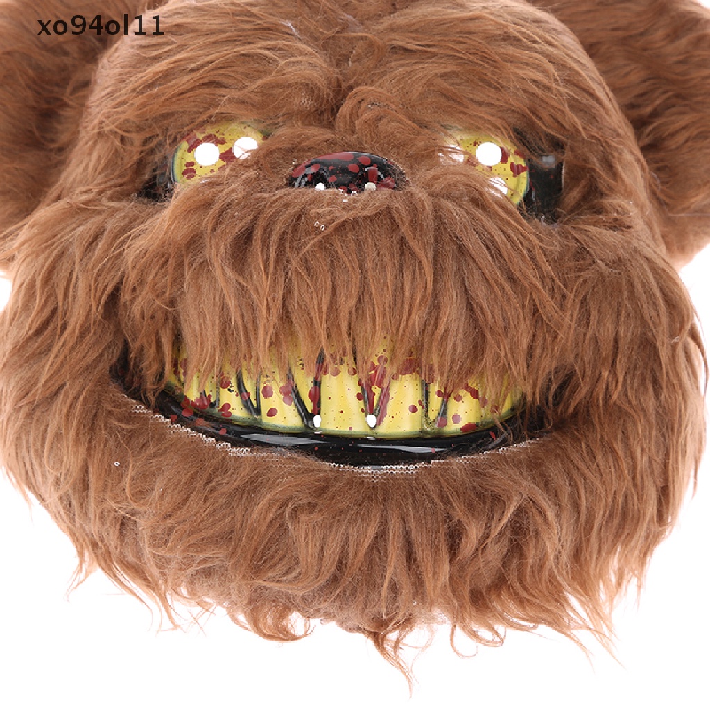 Xo Topeng Halloween Bloody Killer Rabbit Mask Teddy Bear Topeng Horror Cosplay Mewah OL