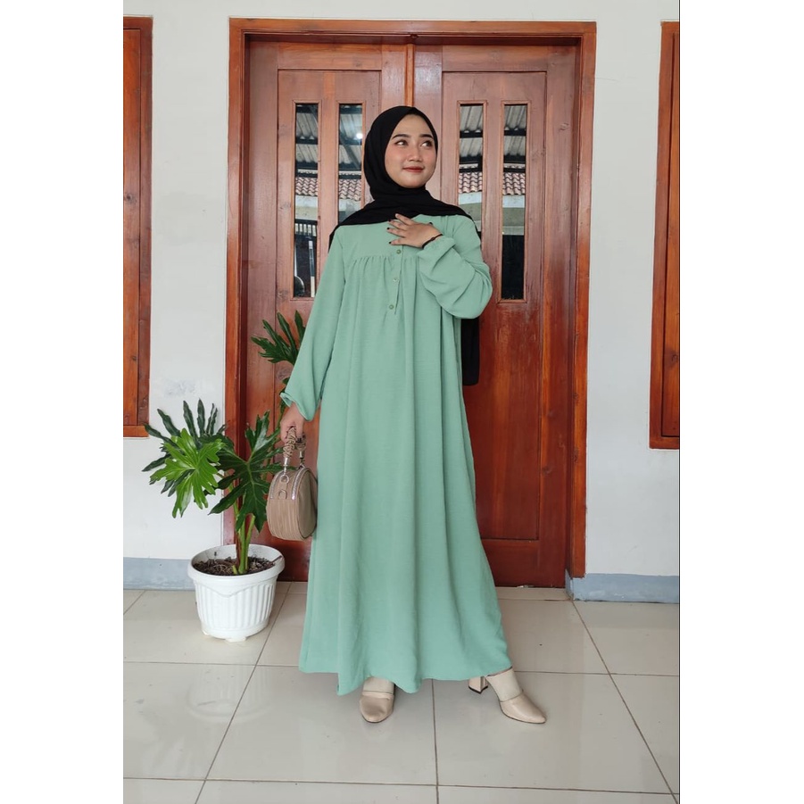 Gamis Crinkle Airflow Premium Gamis Dress Busui Friendly