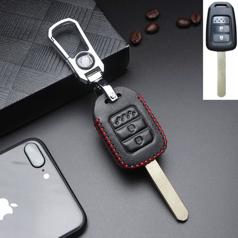 Cover Kunci Kulit Mobil Untuk Honda Civic CRV HRV BRV City/Accord/HRV 2014sampai20 Keyless/key Less/Smart Entry key case