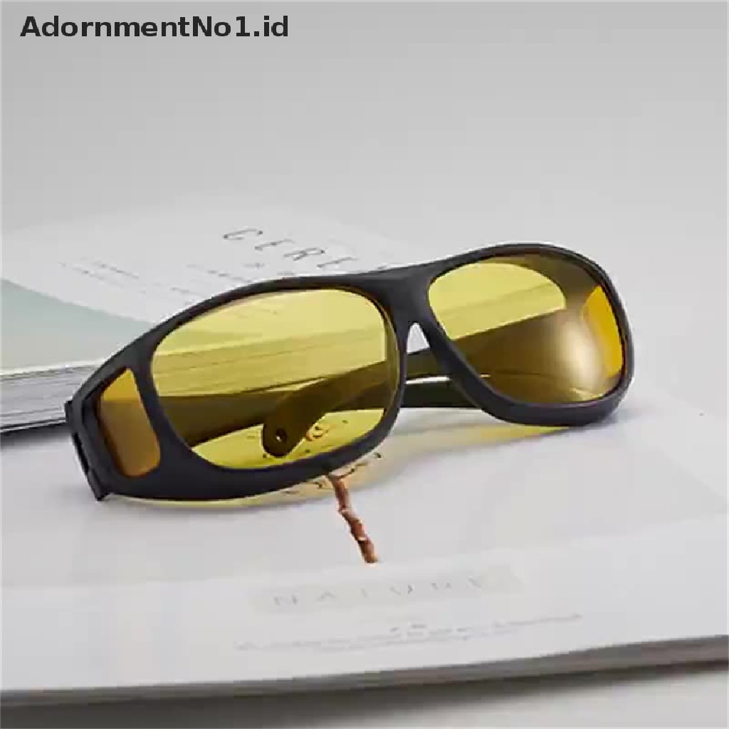 [AdornmentNo1] Kacamata Night-Vision Pelindung Gears Sunglasses Anti Silau Kacamata Mengemudi Mobil [ID]