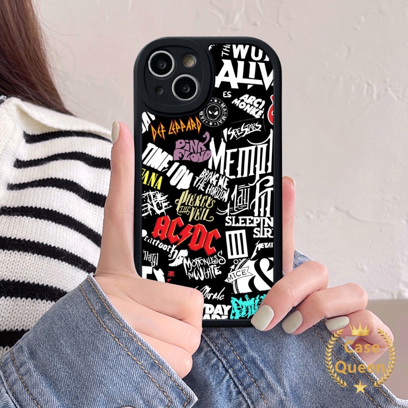 Casing Ponsel Tahan Guncangan Kompatibel Untuk iPhone 7Plus XR XS X Max11 13 12 14 Pro Max 7 8 6 6s Plus SE 2020 Lembut Tpu Fashion Surat Grafiti Cover