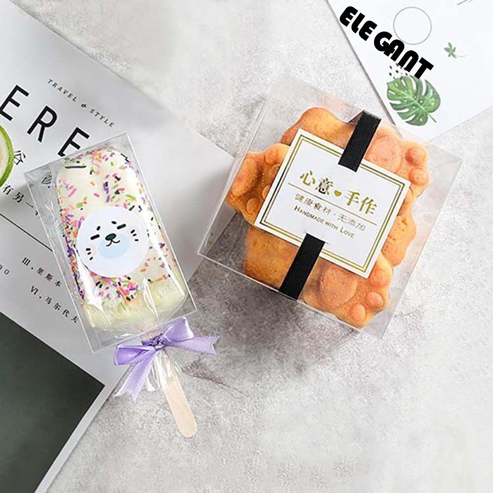 [Elegan] Kotak Kue Kering Transparan Sederhana Hadiah DIY Cookies Snack Sovenir Pernikahan