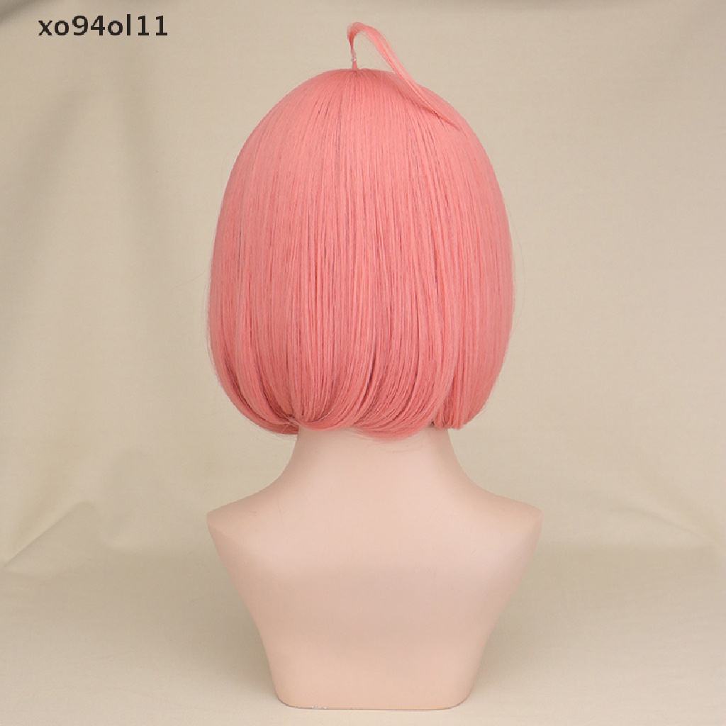 Xo Anime SPY X Keluarga Anya Forger Pendek Pink Cosplay Wig Rambut Pendek Simulasi Kulit Kepala Halloween Pesta Wanita Wig OL