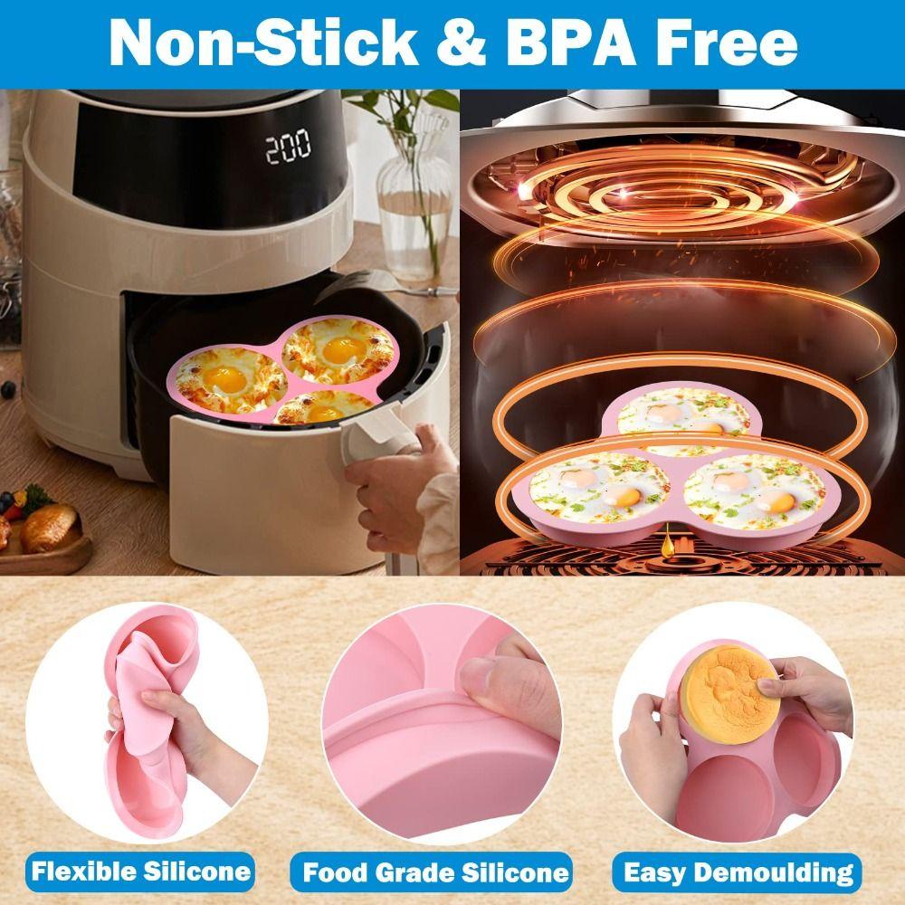 Chookyy Air Fryer Egg Pan Alat Masak Pengganti Liners Air Fryer Aksesoris Heating Baking Pad Cetakan Telur