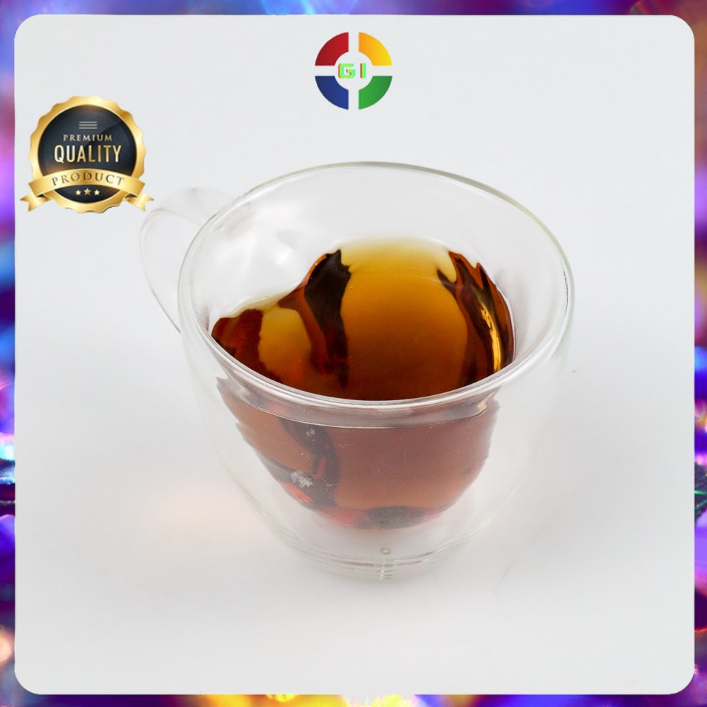 Cangkir Kopi Anti Panas Double Wall Glass Love Series 150ml - Transparent